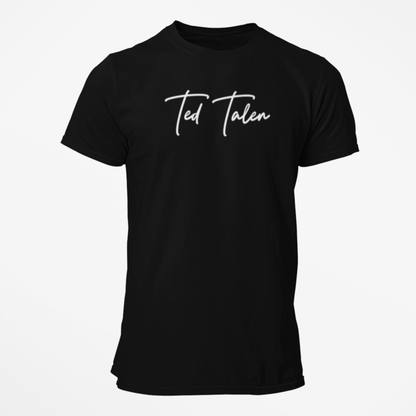 Ted Talen Script Logo Tee - Black/White