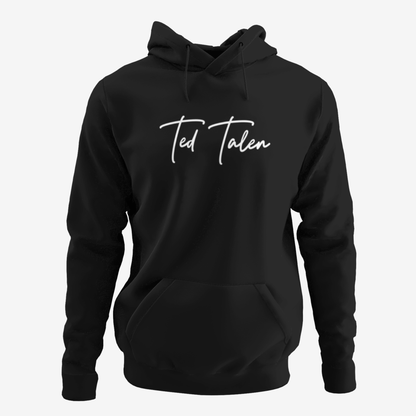 Ted Talen Script Logo Hoodie - Black/White